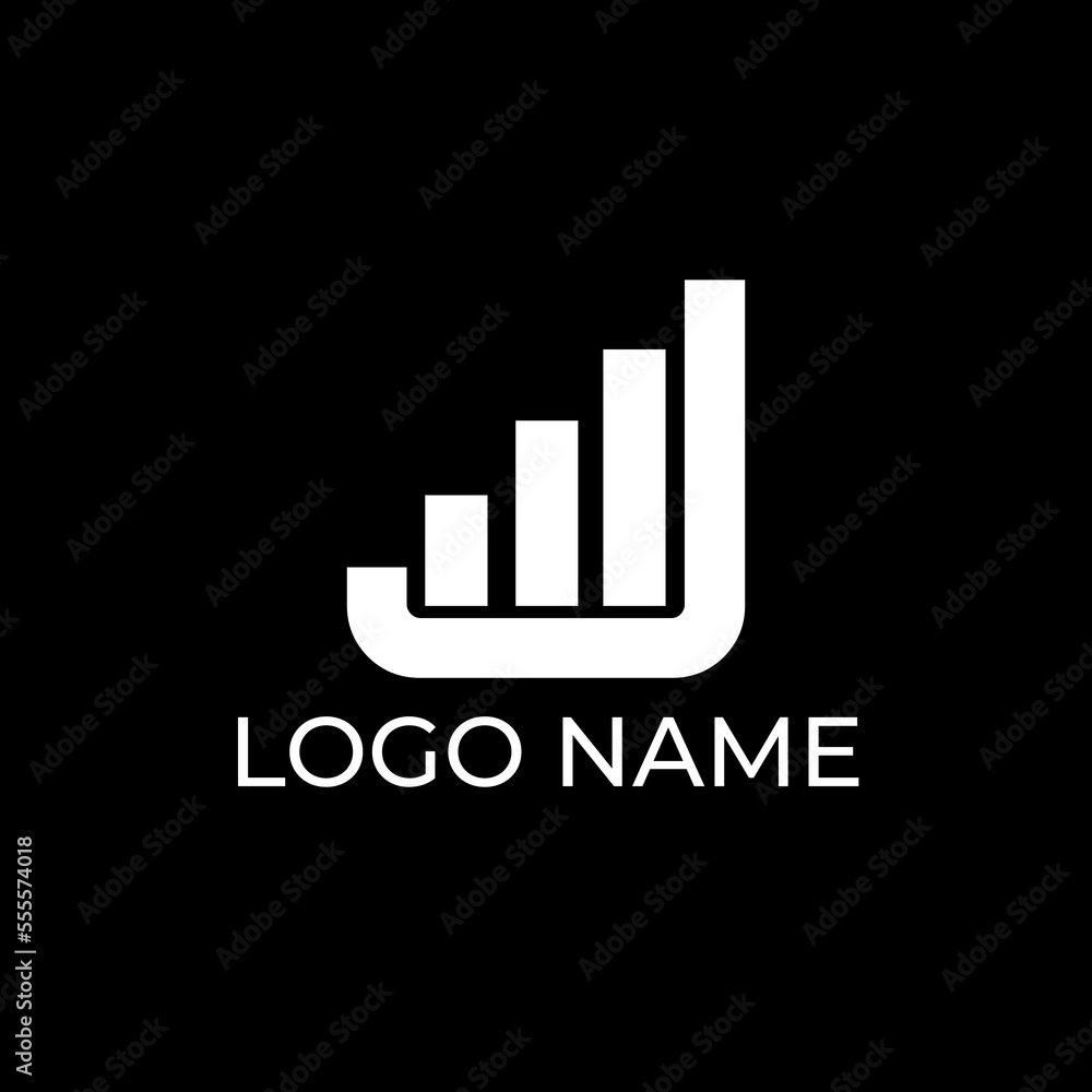 J initial financial logo design vector J initial financial logo design vector