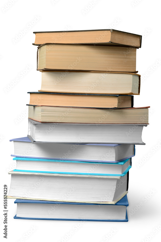 A pile of class reading books stack A pile of class reading books stack