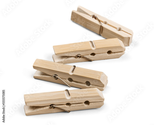 Wooden clothes pin. Accessories for cloth