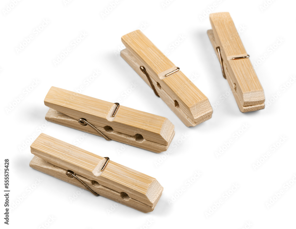 Wooden clothes pin. Accessories for cloth