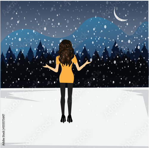girl in the night sky
