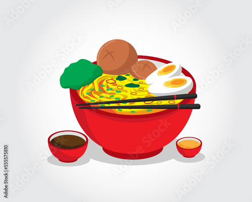 Delicious bakso indonesian traditional food meatballs