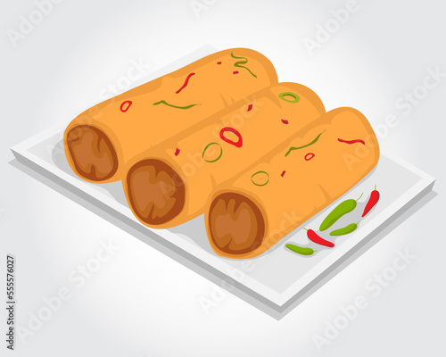 Risol traditional asian food fried spring rolls