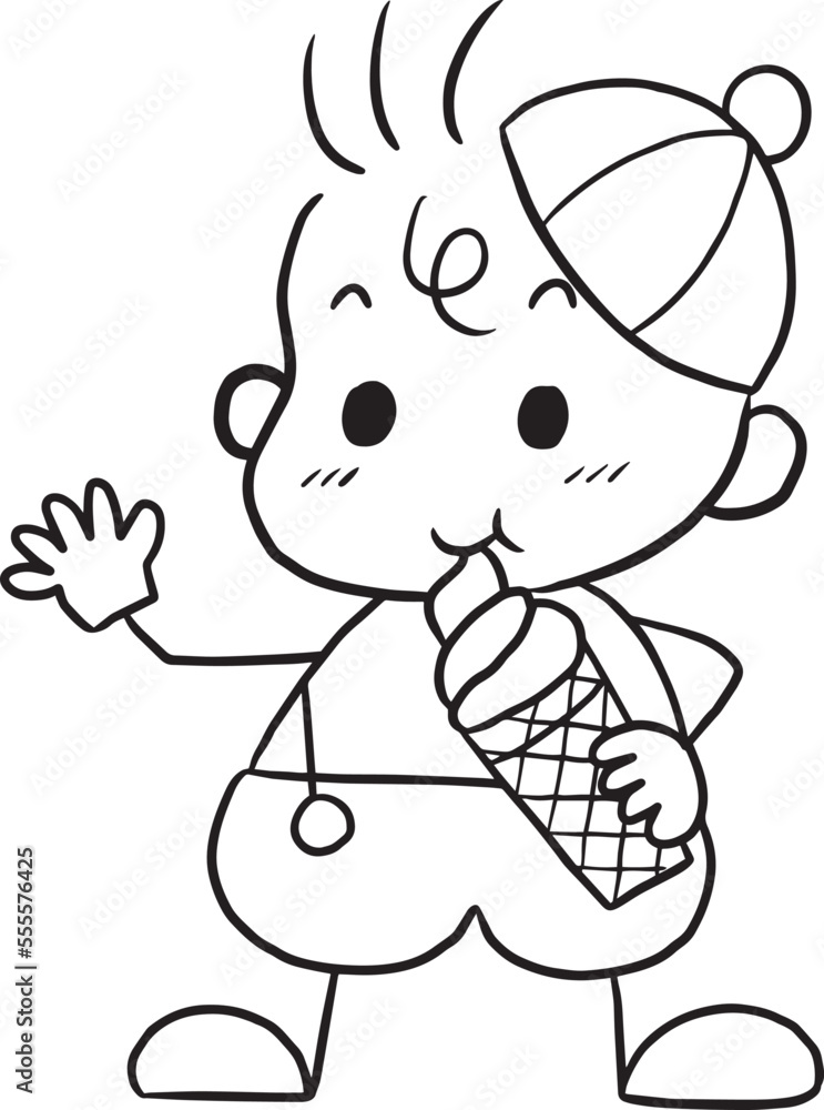 eat ice cream cartoon doodle kawaii anime coloring page cute illustration drawing clipart character chibi manga comics eat ice cream cartoon doodle kawaii anime coloring page cute illustration drawing clipart character chibi manga comics