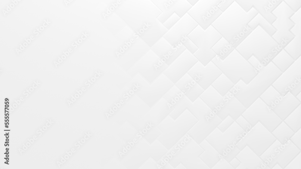 White Business Style Geometric Background with Copy Space (3D Illustration)