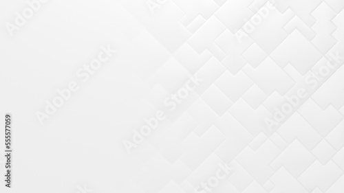 White Business Style Geometric Background with Copy Space (3D Illustration)