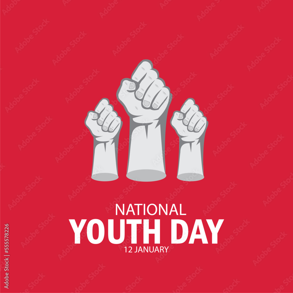 vector graphic of National Youth Day good for National Youth Day celebration. flat design. flyer design.flat illustration. Simple and elegant design vector graphic of National Youth Day good for National Youth Day celebration. flat design. flyer design.flat illustration. Simple and elegant design