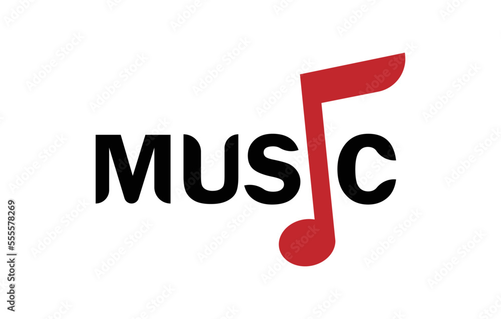 Music logo design element, note music icon Music logo design element, note music icon