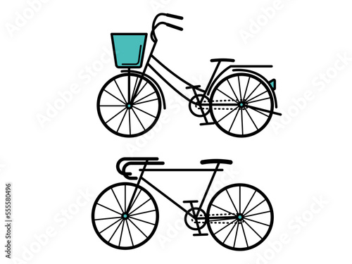 自転車のイラスト素材セット