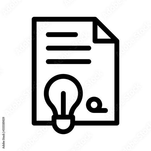 patent line icon illustration vector graphic