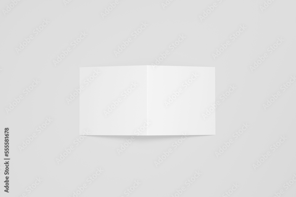 Square bifold brochure blank mockup Square bifold brochure blank mockup