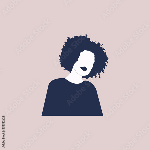 Woman portrait for avatar. Collection of user profiles. Half body woman icon. Colorful flat vector illustration.