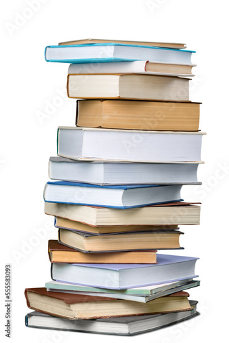 Принти на полотні Stack of books on white background