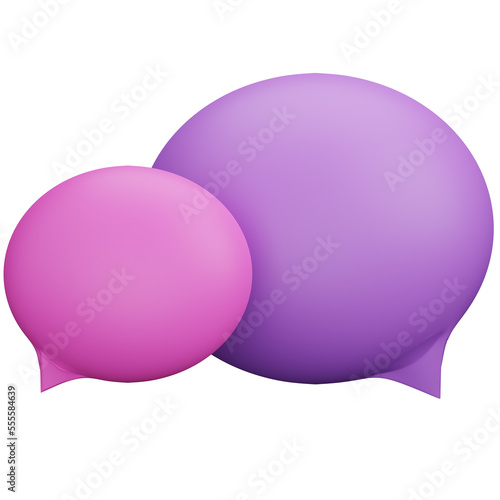 Bubble pastel chat discussion