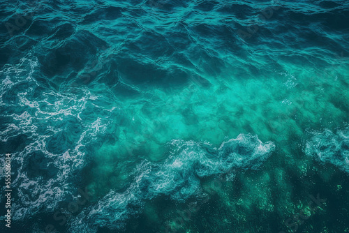 a top view transparent ocean water background texture. Generative AI