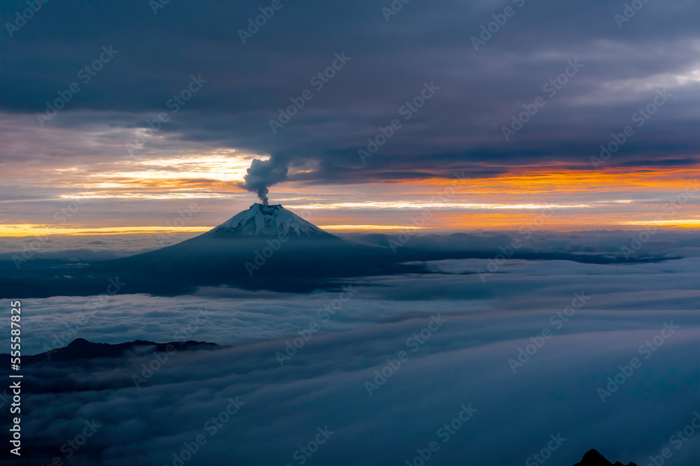 Cotopaxi volcano, Ecuador aerial shot