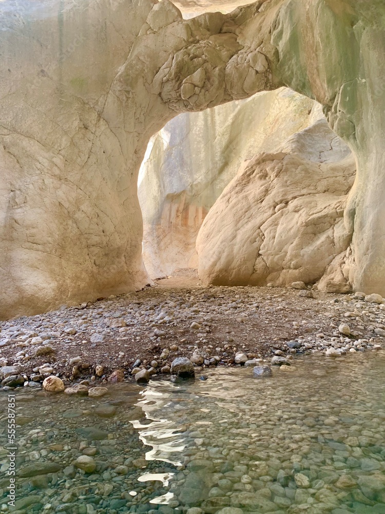Beautiful rocks and a mountain river through the rocks Beautiful rocks and a mountain river through the rocks