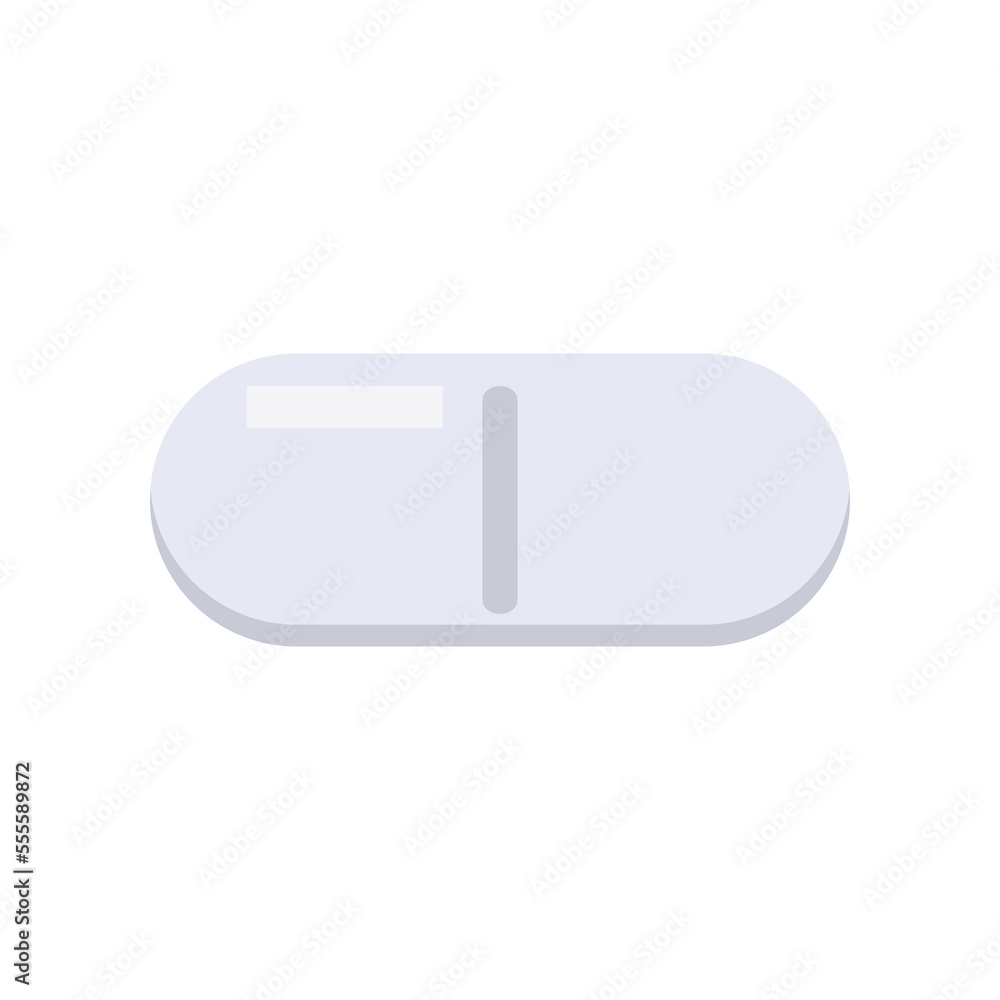 Pill or tablet for toothache vector illustration. Cartoon drawing of medication isolated on white background. Dental care, medicine, healthcare concept Pill or tablet for toothache vector illustration. Cartoon drawing of medication isolated on white background. Dental care, medicine, healthcare concept