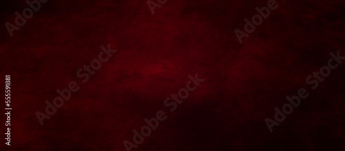 Dark Red horror scary background. Dark grunge red texture concrete. Dark grunge red concrete. Red textured stone wall background. Dark edges. Dark red grungy background or texture.