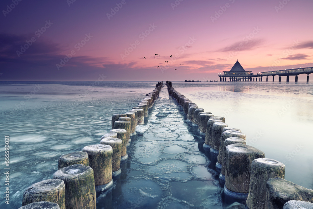 Obraz premium Winter am Meer