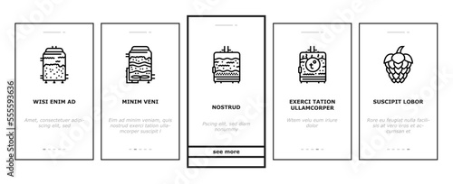 beer production brewery factory onboarding mobile vector. alcohol industry, drink equipment, brew process, manufacturing glass technology beer production brewery factory illustrations