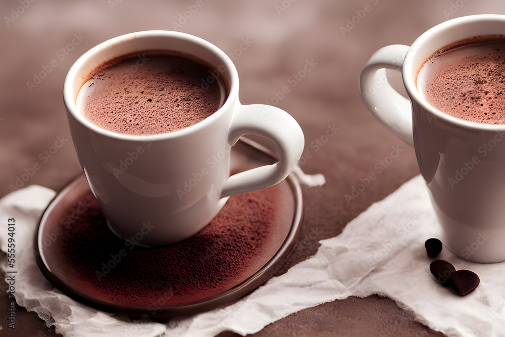 Fototapeta premium ホットココア with generative ai