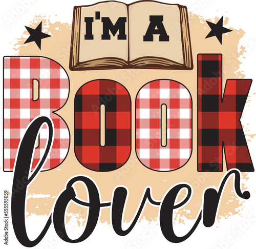 Book Lover Sublimation Design