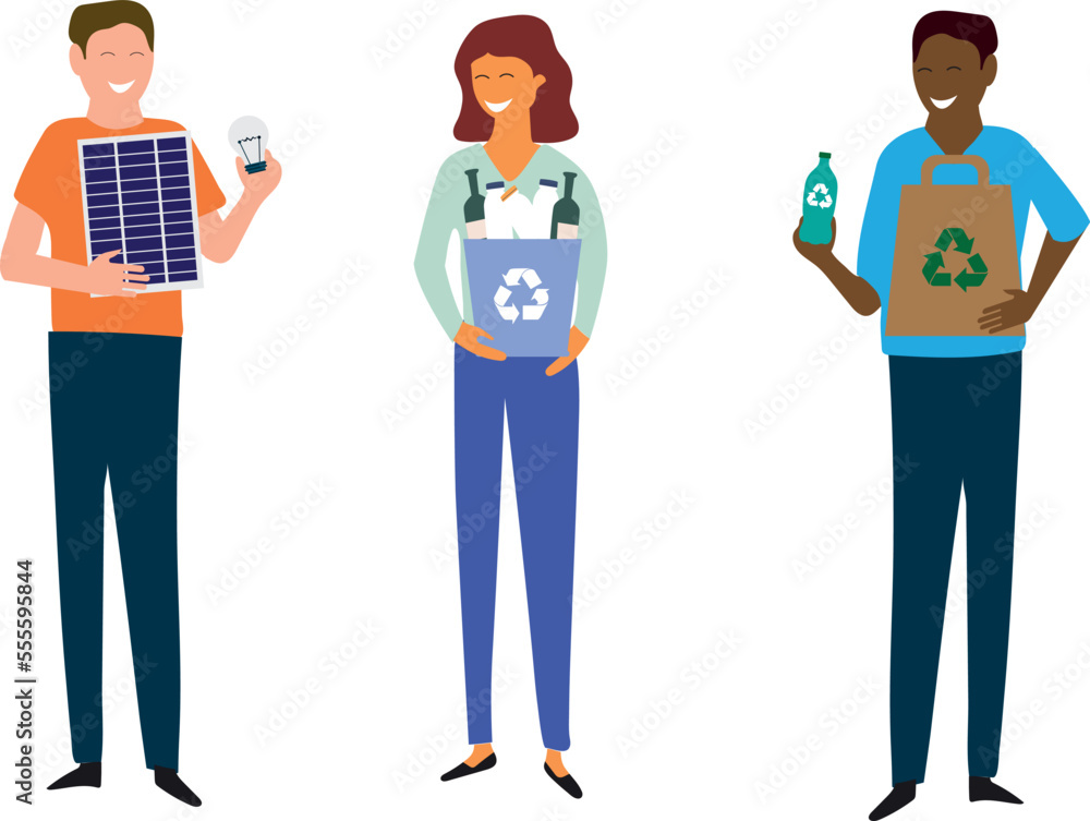 People who pick up trash to protect the environment. People who pick up trash to protect the environment.