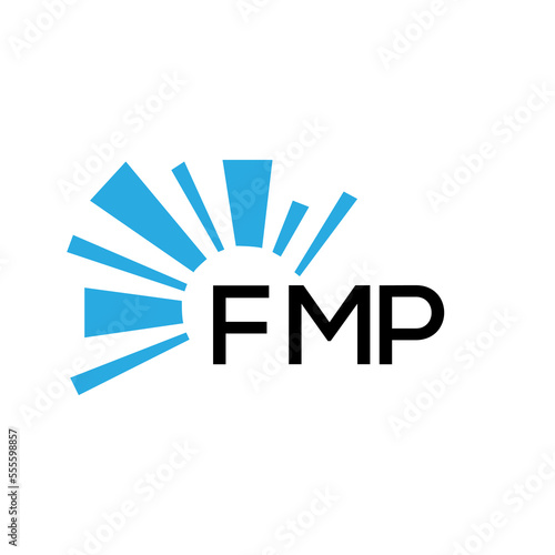 FMP letter logo. FMP blue image on white background and black letter. FMP technology  Monogram logo design for entrepreneur and business. FMP best icon.
 photo