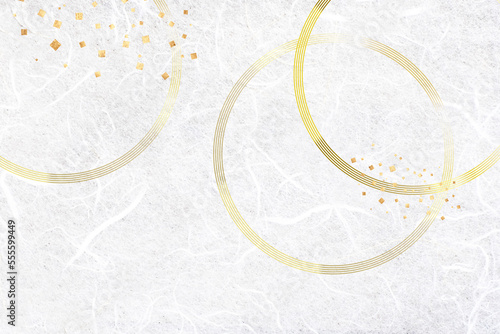 白い和紙_背景素材_円