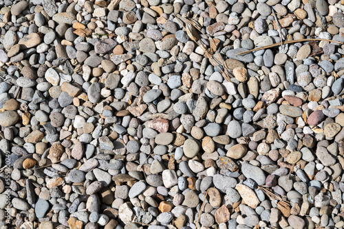 Gravel rock used for landscaping projects