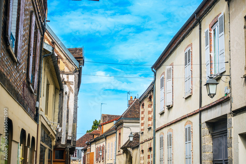 Antique building view in Sens, France