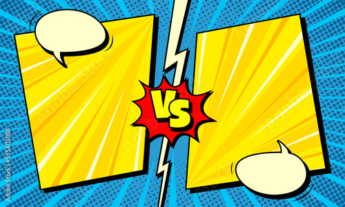 comic cartoon versus template background