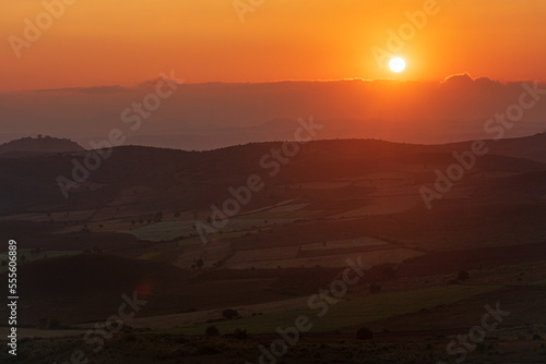 Wallpaper Mural sunset over the mountains Torontodigital.ca