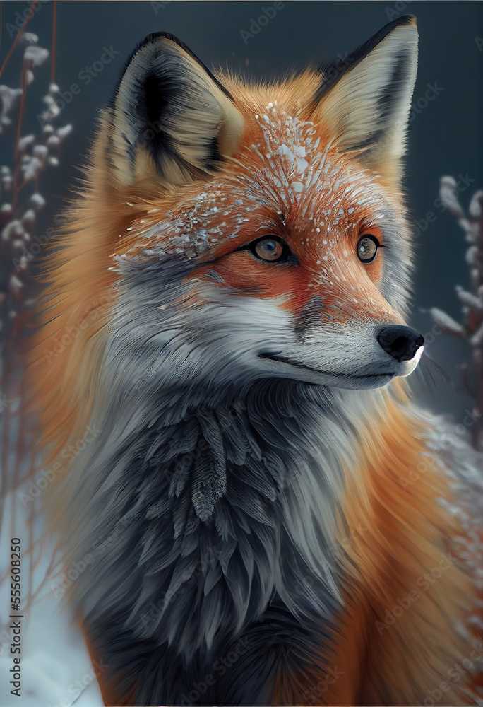 red fox in winter red fox in winter