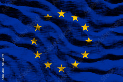 National flag of Europe. Background with flag of Europe.