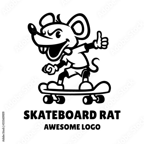 Illustration vector graphic of skateboard Rat, good for logo design