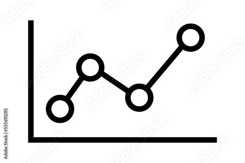 Simple chart icon. Data analysis and statistics. Vector.