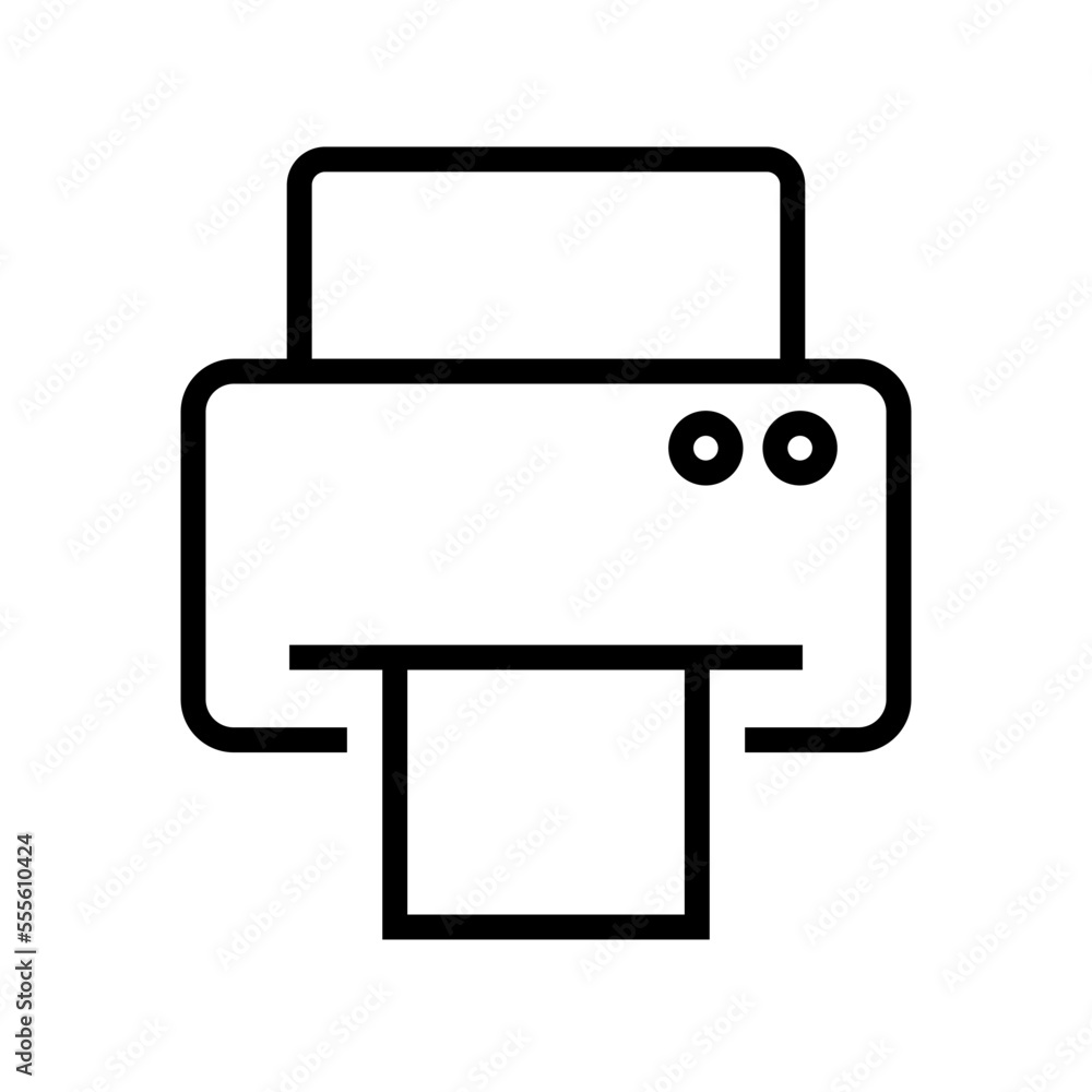 Simple printer icon. Printing and copying. Vector. Simple printer icon. Printing and copying. Vector.