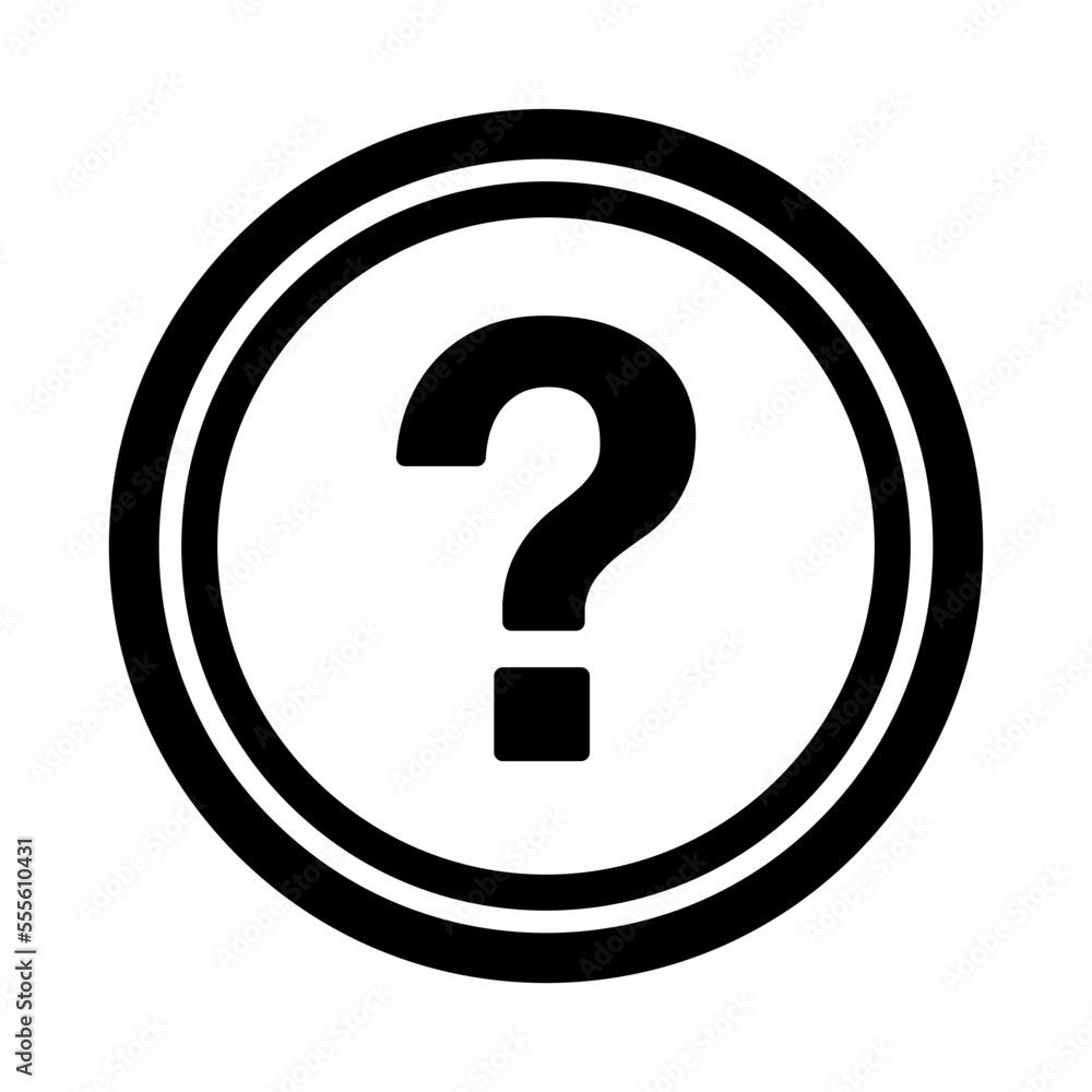 Round question mark icon. A problem or concern. Vector. Round question mark icon. A problem or concern. Vector.