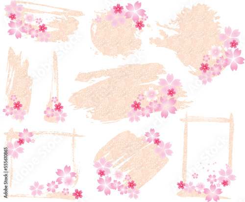 桜　春　和風　フレーム枠