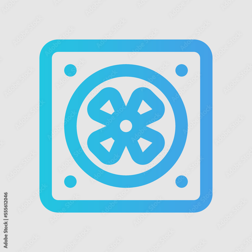 Fan icon in gradient style about furniture, use for website mobile app presentation Fan icon in gradient style about furniture, use for website mobile app presentation