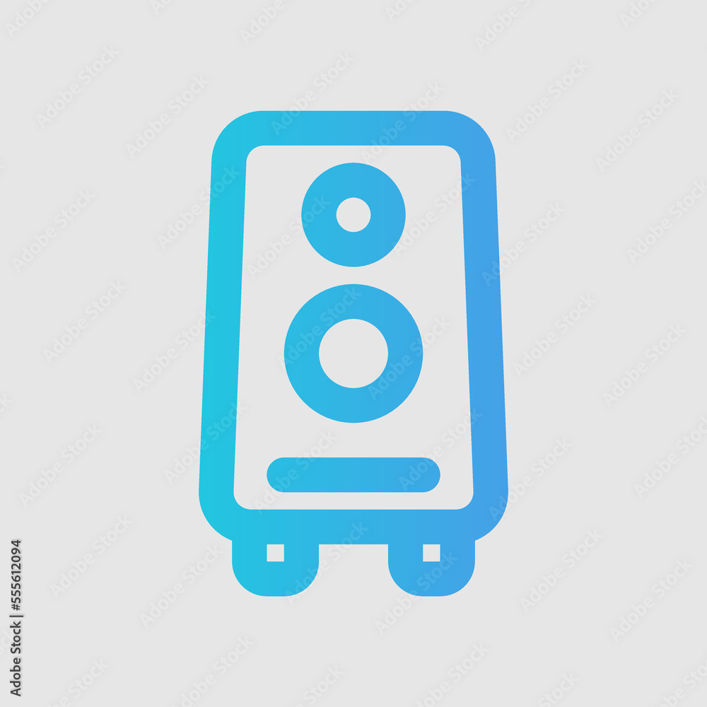 Sound system icon in gradient style about furniture, use for website mobile app presentation Sound system icon in gradient style about furniture, use for website mobile app presentation