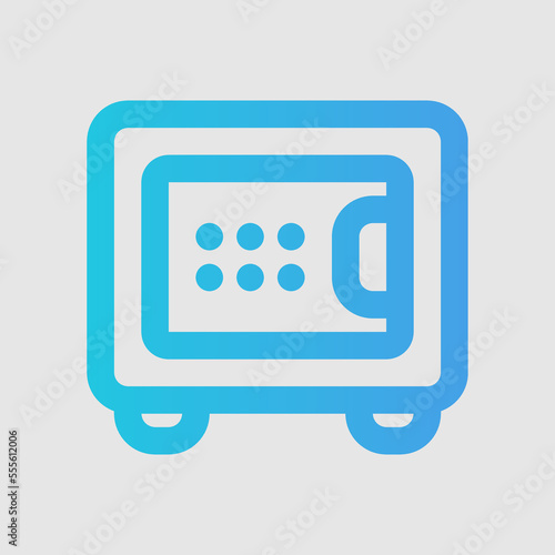 Free Download Safe box icon in gradient style about furniture, use for website mobile app presentation - GFXLoad
