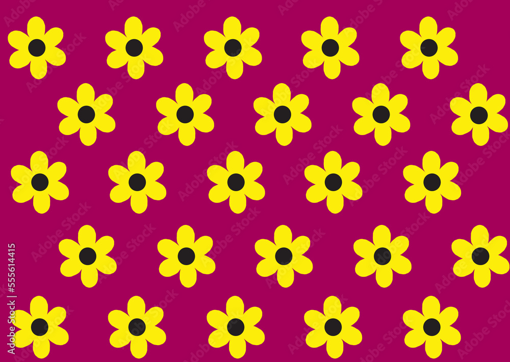Vector abstract purple background with yellow floral pattern Vector abstract purple background with yellow floral pattern