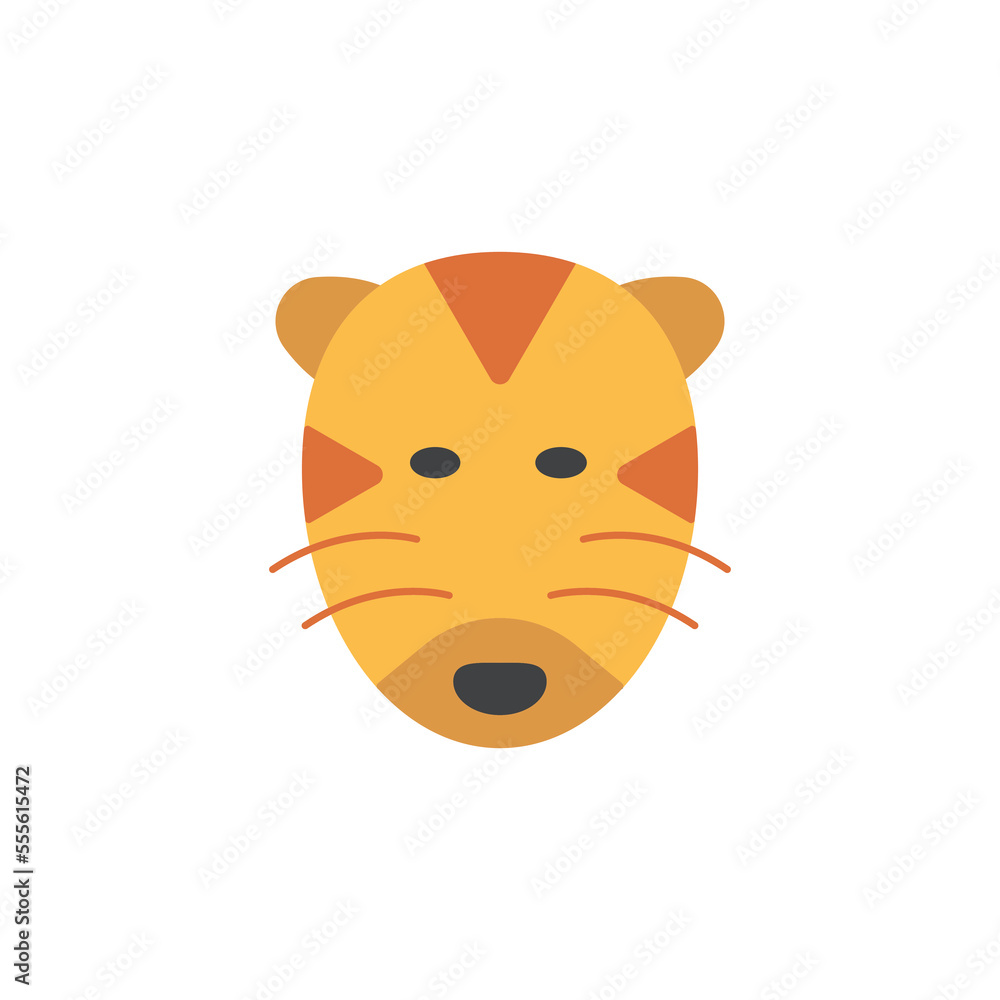 Fototapeta premium the tiger shio themed icon is suitable for web, apk or additional ornaments for your project about the chinese new year