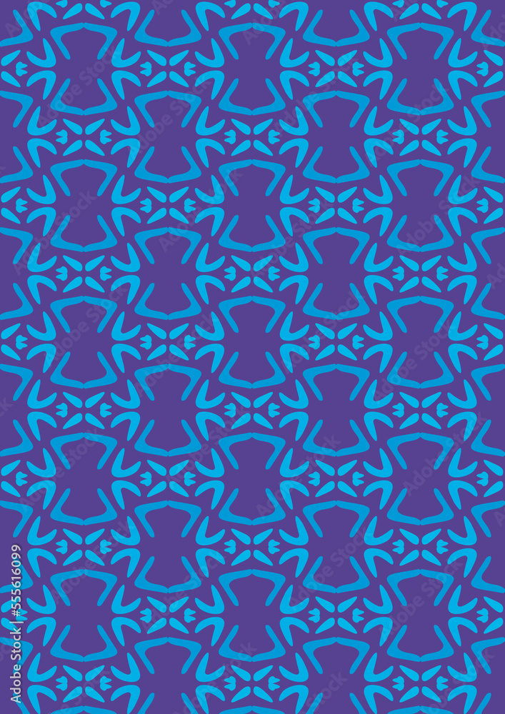 Fototapeta premium seamless pattern with blue ornament