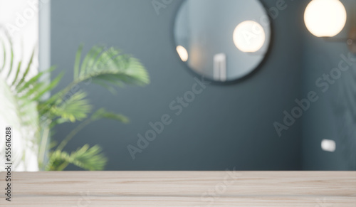 Fotografie Packshot background for cosmetic products - modern bathroom