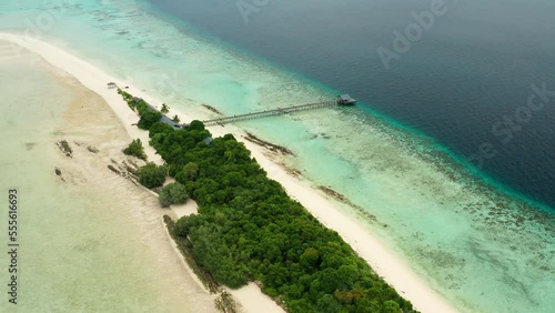 Aerial view of Timba Timba Island, Semporna, Sabah photo