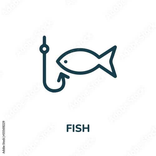 fish icon vector. sea animal icon vector symbol illustration. Modern simple vector icon for your design. fishing icon vector 